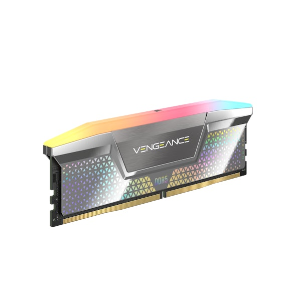 Corsair Vengeance RGB DDR5 CUDIMM 48GB (2 x 24GB) DDR5 8400MHz C40 Dual Channel Kit - Silver - Image 2