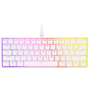 Corsair K65 RGB MINI 60% WHITE USB RGB Mechanical Gaming Keyboard MX Red (CH-9194110-UK)