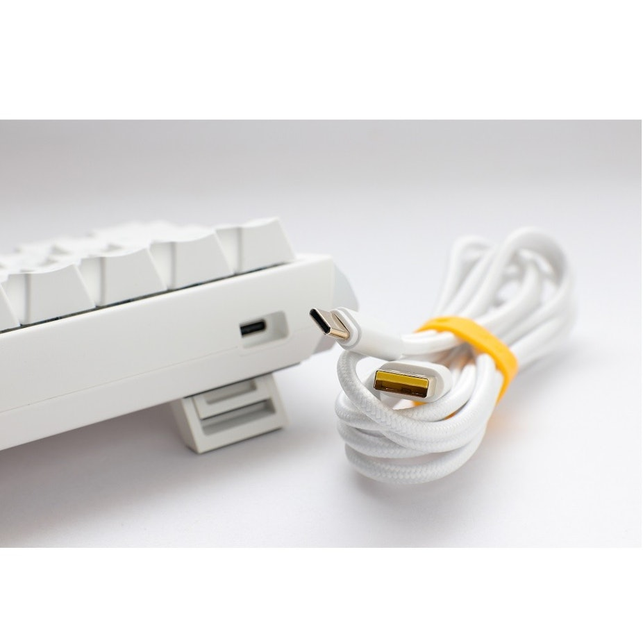 Ducky One 3 Classic 65 USB RGB Mechanical Gaming Keyboard Cherry Silent Red - Pure White UK Layout - Image 4