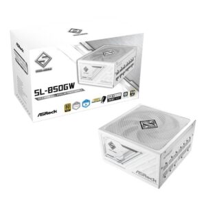 ASRock Steel Legend 850W ATX 3.1 PCIe 5.1 80 Plus Gold Modular Power Supply - White