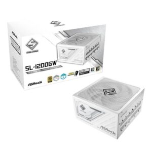 ASRock Steel Legend SL-1000G 1000W ATX 3.1 PCIe 5.1 80 Plus Gold Modular Power Supply - White
