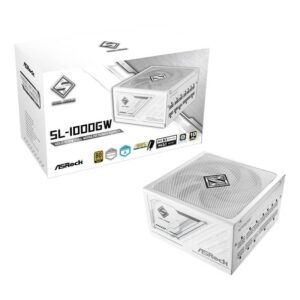 Asrock Steel Legend SL-1000G 80 Plus Gold 1000W Modular Power Supply - White