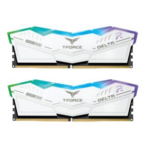 TeamGroup Delta RGB 32GB (2X16GB) DDR5 PC5-49600C38 6200MHz Dual Channel Kit - White