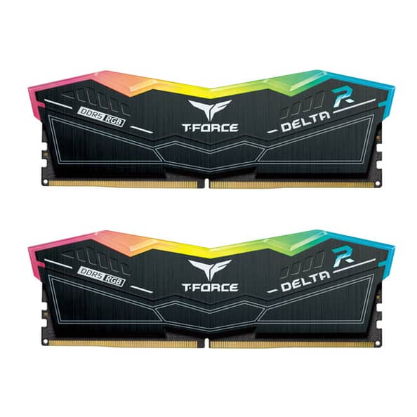 TeamGroup Delta RGB 32GB (2X16GB) DDR5 PC5-60800C36 7600MHz Dual Channel Kit - Black