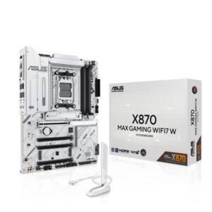Asus X870 Max Gaming WIFI7 White (Socket AM5) DDR5 ATX Motherboard