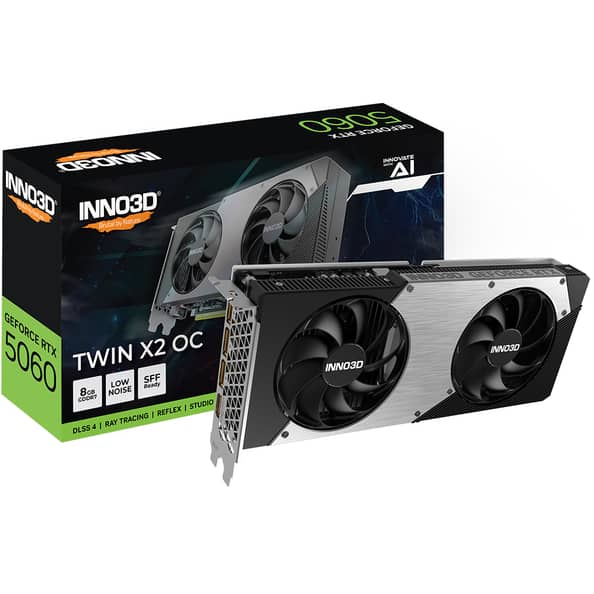 Inno3D GeForce RTX 5060 Twin X2 OC 8GB GDDR7 PCI-Express Graphics Card