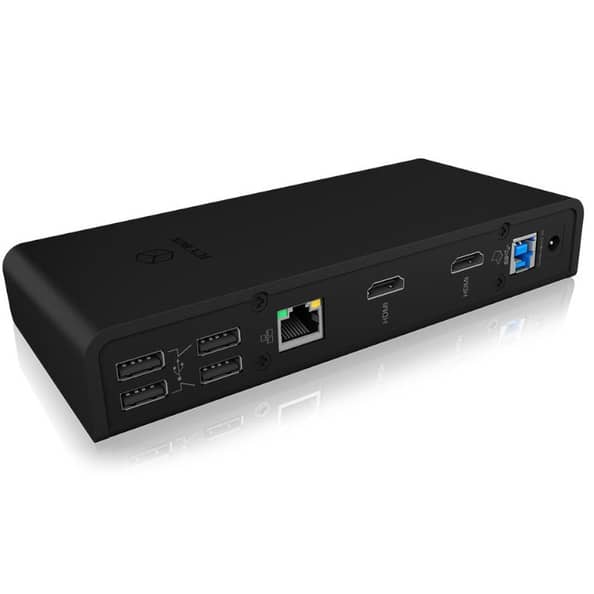 IcyBox 11 in 1 USB 3.0 Type-A + Type-C® Dock with two HDMI® interfaces - Image 2