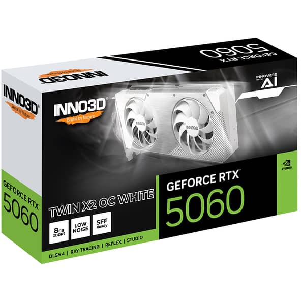 Inno3D GeForce RTX 5060 Twin X2 OC White 8GB GDDR7 PCI-Express Graphics Card - Image 2