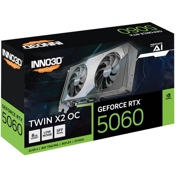 Inno3D GeForce RTX 5060 Twin X2 OC 8GB GDDR7 PCI-Express Graphics Card - Image 2